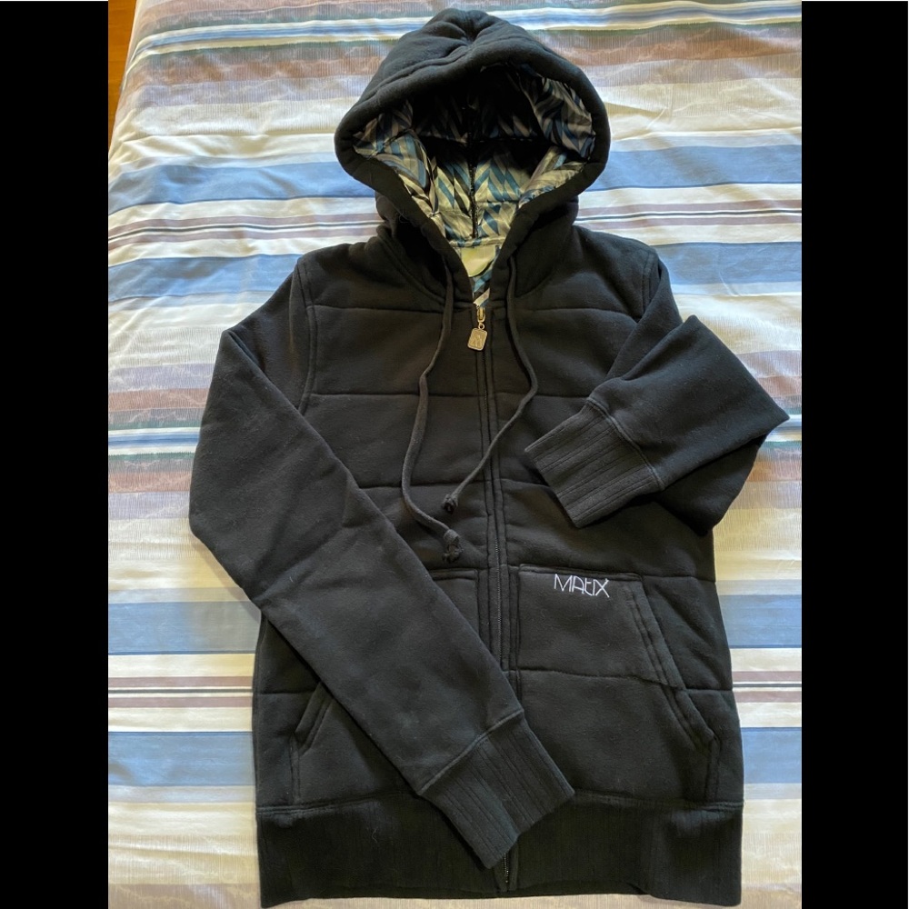 Black XS Matix Zippered Sweatshirt